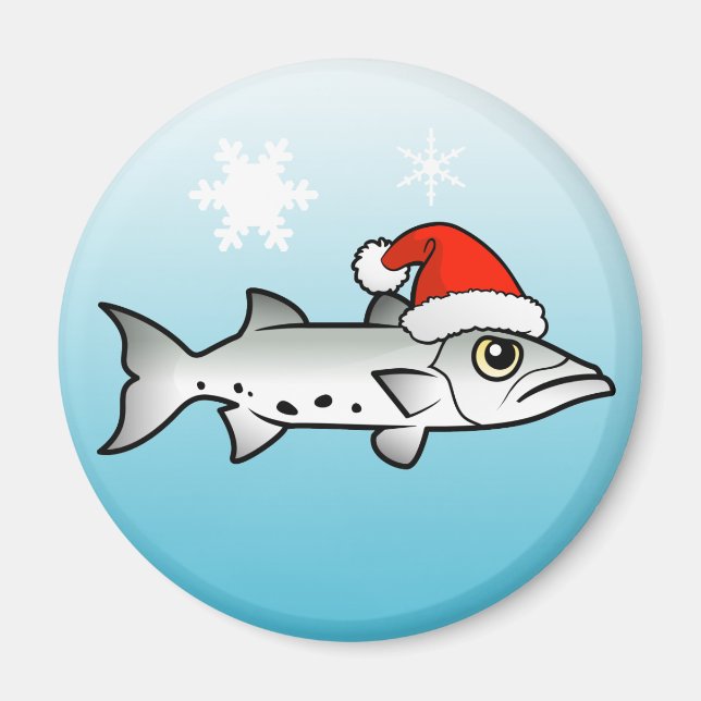 Weihnachten Barracuda Santa Magnet (Vorne)