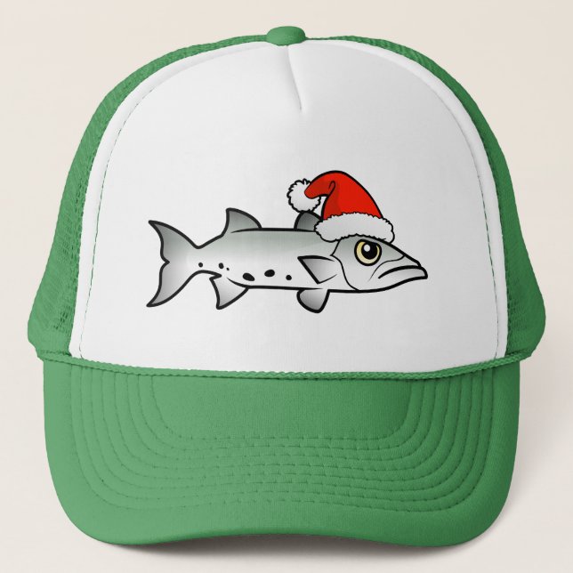Weihnachten Barracuda Santa Truckerkappe (Vorderseite)