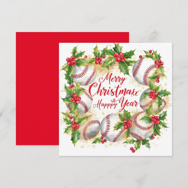 Weihnachten Baseball  (Vorne/Hinten)