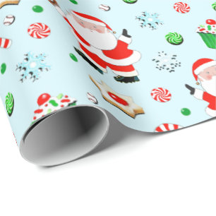 Weihnachten Baseball Geschenkpapier
