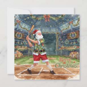 Weihnachten Baseball mit dem Weihnachtsmann