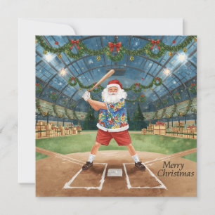 Weihnachten Baseball mit dem Weihnachtsmann