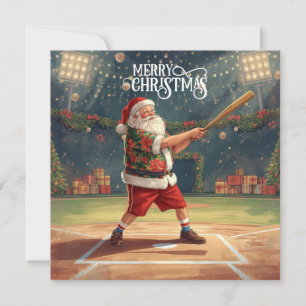 Weihnachten Baseball mit dem Weihnachtsmann
