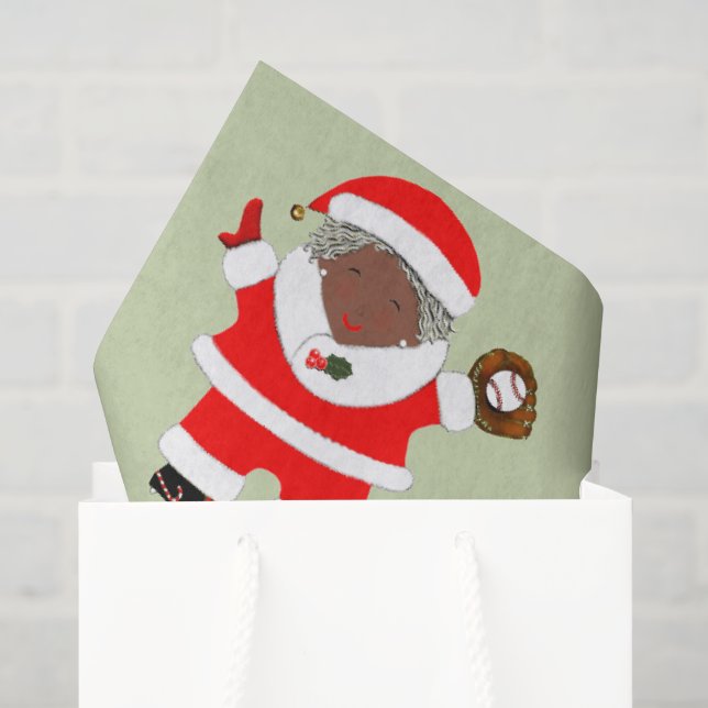 Weihnachten Baseball Seidenpapier (Geschenktüte)