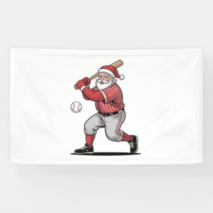 Weihnachten Baseball spielen Weihnachtsmann Sport Banner
