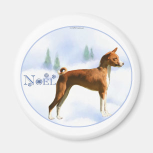 Weihnachten Basenji Magnet