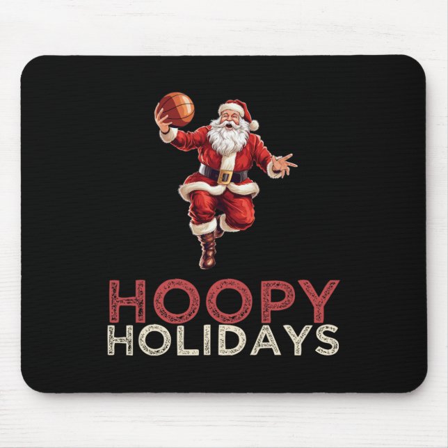 Weihnachten Basketball Santa 1 Mousepad (Vorne)
