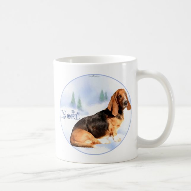 Weihnachten Basset Hound Tasse (Rechts)