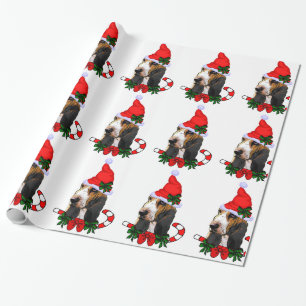 Weihnachten Basset Hounds Sankt Geschenkpapier