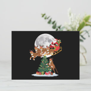 Weihnachten Baum Lights Funny Santa Riding Cheetah