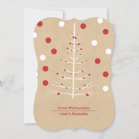 Weihnachten Baum mit Red Baubles - Frohe Weihnacht