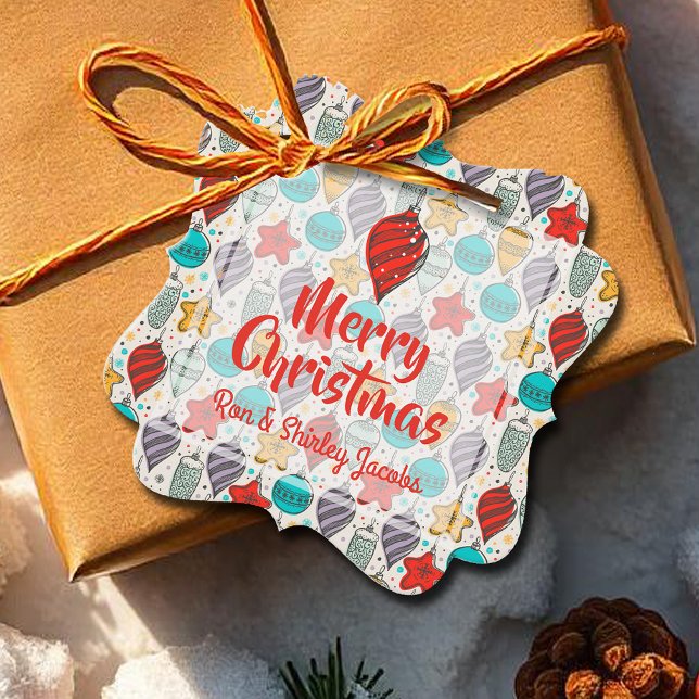 Weihnachten Baum Ornamente Feiertag Extravagant Geschenkanhänger (Vintage Christmas Tree Ornaments Holiday Fancy Square Favor Tags)