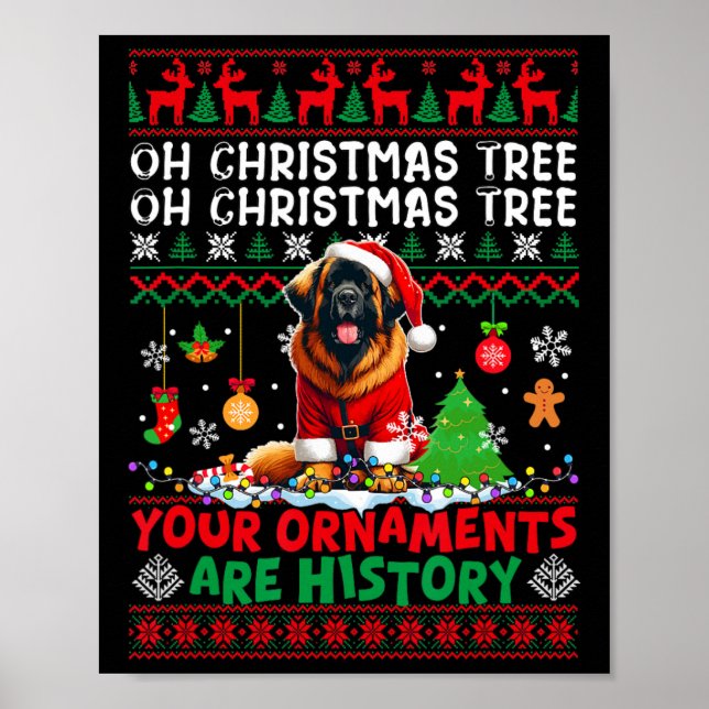 Weihnachten Baum Ornamente sind Geschichte Sweater Poster (Vorne)
