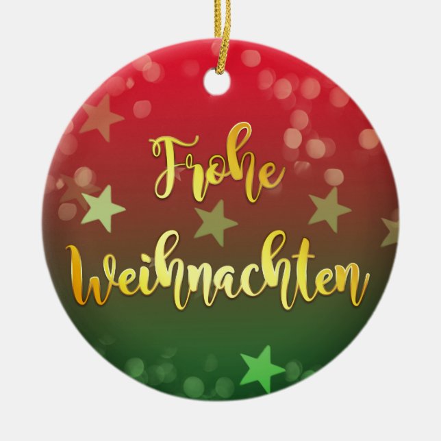 Weihnachten Baumanhänger Keramik Frohe Weihnachten Keramik Ornament (Vorne)