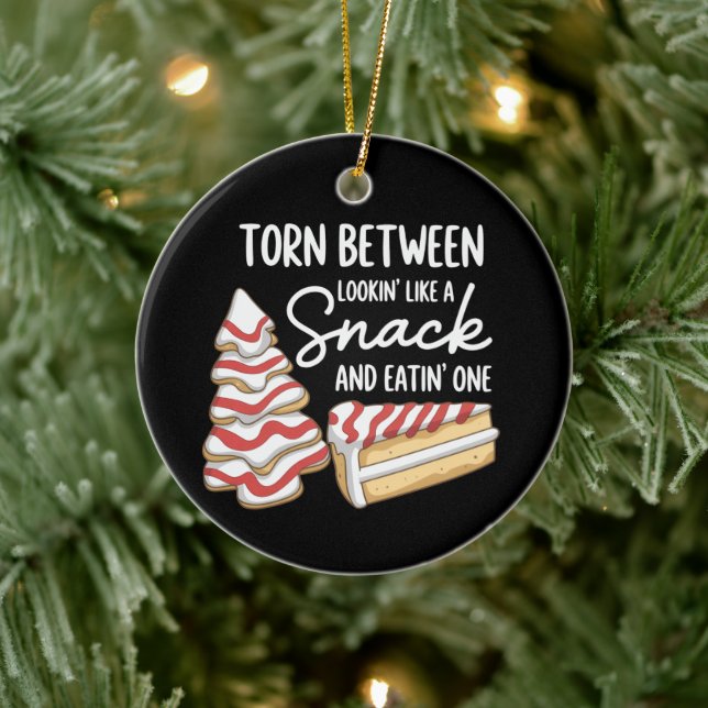 Weihnachten-Bäume-Kuchen-Torte zwischen "Looking"  Keramik Ornament (Baum)