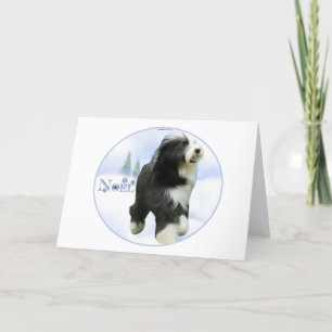 Weihnachten Bearded Collie