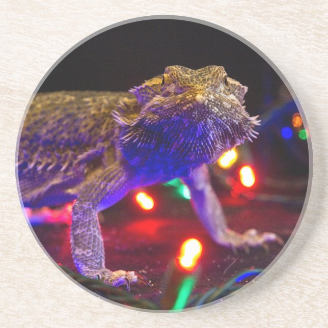 Weihnachten Beardie Untersetzer (Vorne)
