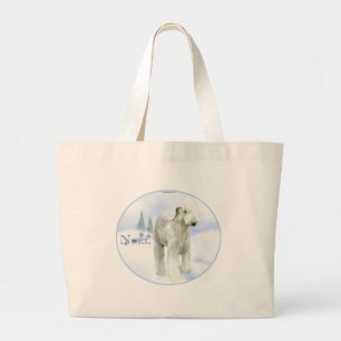 Weihnachten Bedlington Terrier Jumbo Stoffbeutel