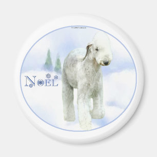 Weihnachten Bedlington Terrier Magnet
