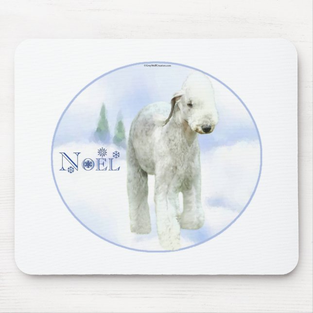 Weihnachten Bedlington Terrier Mousepad (Vorne)