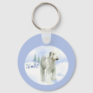 Weihnachten Bedlington Terrier Schlüsselanhänger