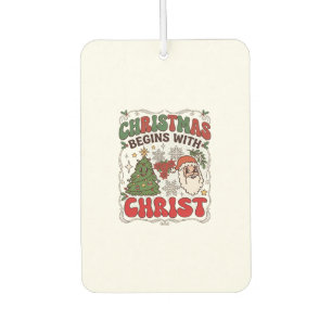 Weihnachten Beginnt Christus Weihnachtsmann Baum S Autolufterfrischer