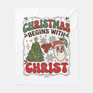 Weihnachten Beginnt Christus Weihnachtsmann Baum S Fleecedecke