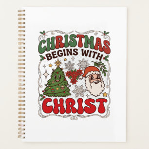 Weihnachten Beginnt Christus Weihnachtsmann Baum S Planer