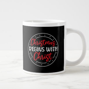 Weihnachten beginnt mit Christus-65772 Jumbo-Tasse