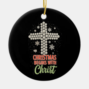 Weihnachten Beginnt Mit Christus Christlicher Schn Keramik Ornament