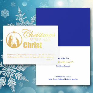 Weihnachten beginnt mit Christus Folienkarte