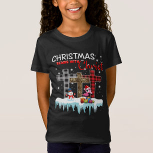 Weihnachten beginnt mit Christus Liebe Flamingo T-Shirt