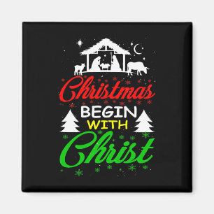 Weihnachten beginnt mit Christus Magnet