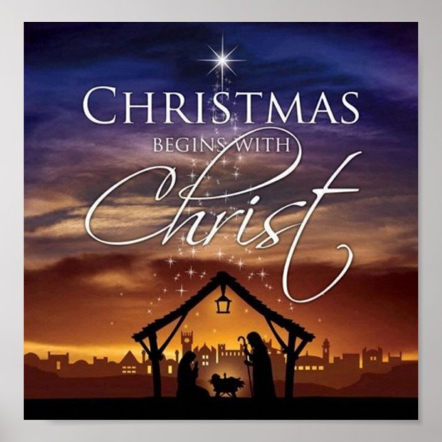 Weihnachten beginnt mit Christus Poster (Vorne)