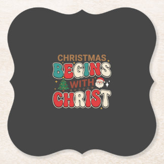 Weihnachten Beginnt Mit Christus Retro Weihnachtsm Untersetzer