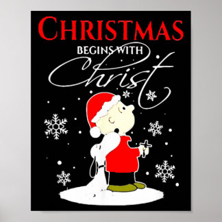 Weihnachten beginnt mit Christus Xmas-Geschenk Url Poster