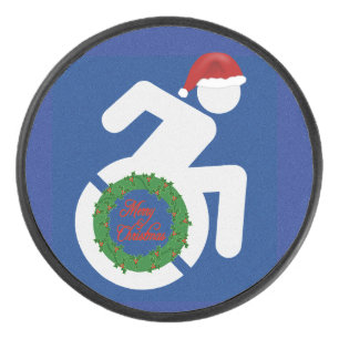 Weihnachten behindert eishockey puck