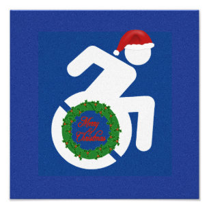 Weihnachten behindert fotodruck