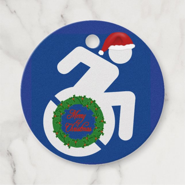 Weihnachten behindert geschenkanhänger (Vorderseite)
