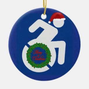 Weihnachten behindert keramik ornament