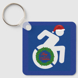 Weihnachten behindert schlüsselanhänger