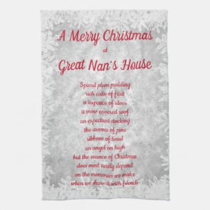 Weihnachten bei Great Nans Haus Küchenhandtücher Geschirrtuch