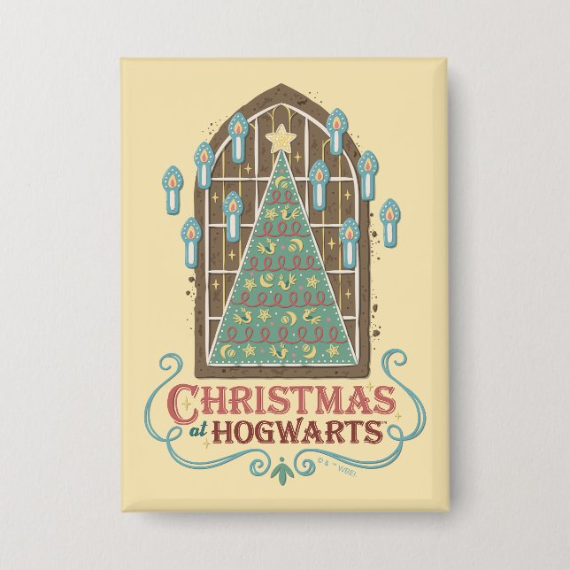 Weihnachten bei HOGWARTS™ Cookie Graphic Button (Vorderseite)