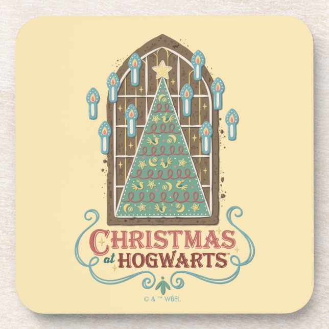 Weihnachten bei HOGWARTS™ Cookie Graphic Getränkeuntersetzer (Vorderseite)
