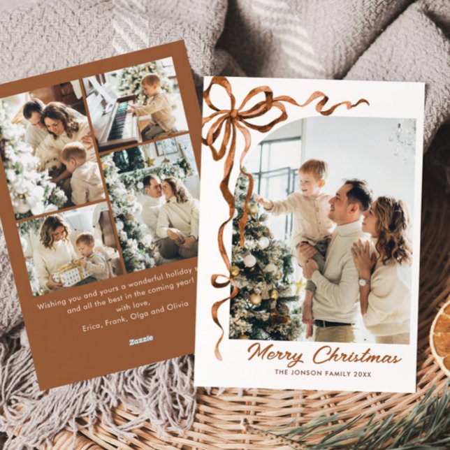 Weihnachten Beige Boho Bow Ribbon 5 Foto (Von Creator hochgeladen)