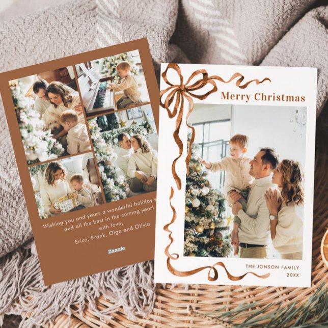 Weihnachten Beige Boho Bow Ribbon 5 Foto (Von Creator hochgeladen)