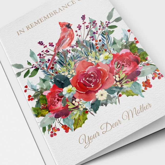 Weihnachten Beileid Liebe Mutter Erinnerung (Christmas Remembrance 'Your Dear Mother' In loving Memory , sympathy condolence bereavement card)