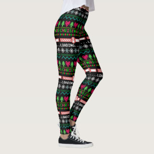 Weihnachten beladen lustige hässliche Weihnachtskr Leggings