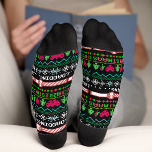 Weihnachten beladen lustige hässliche Weihnachtskr Socken