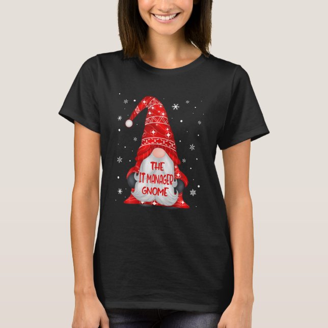 Weihnachten beleuchtet den IT-Manager passend T-Shirt (Vorderseite)